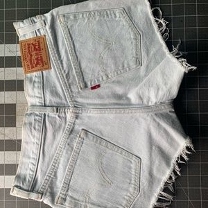 Levi’s light wash cropped shorts